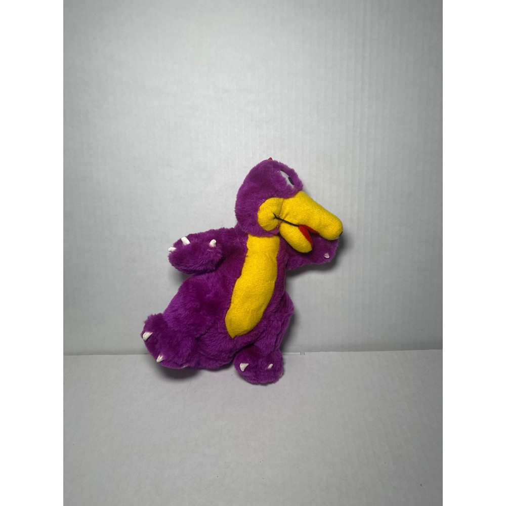Vintage 1993 Nanco Purple Dinosaur Plush 9 Inch Stuffed Animal Toy Collectible